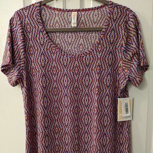 NWT LuLaRoe Classic T Shirt Tee Womens Medium M Multi-Color Abstract Pattern